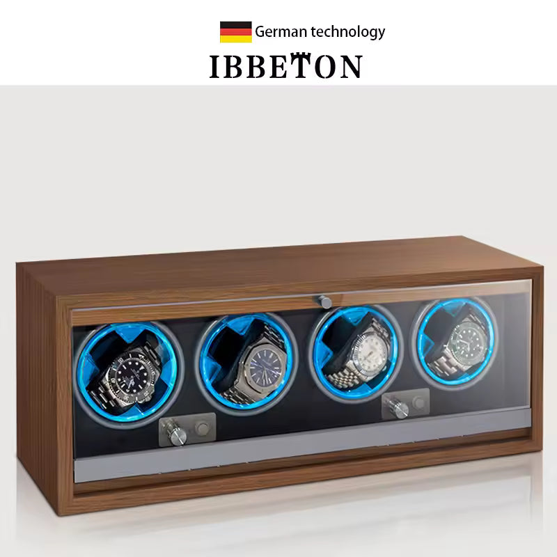 2/4 Slots High-End Luxury Wood Watch Winder - Automatic Watch Box with Mabuchi Motor