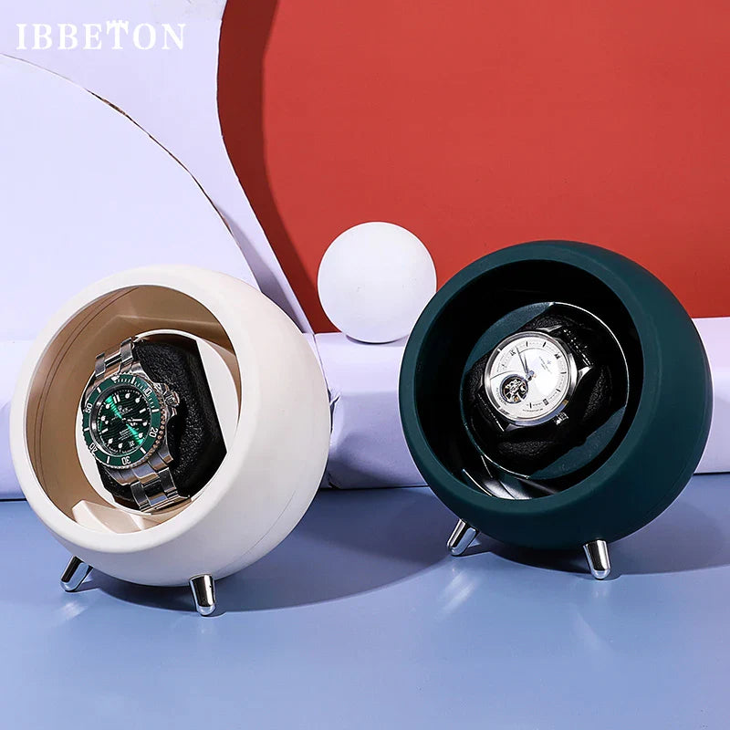 Single Watch Winder for Automatic Watches - USB or Battery Powered with Silent Mabuchi Motor