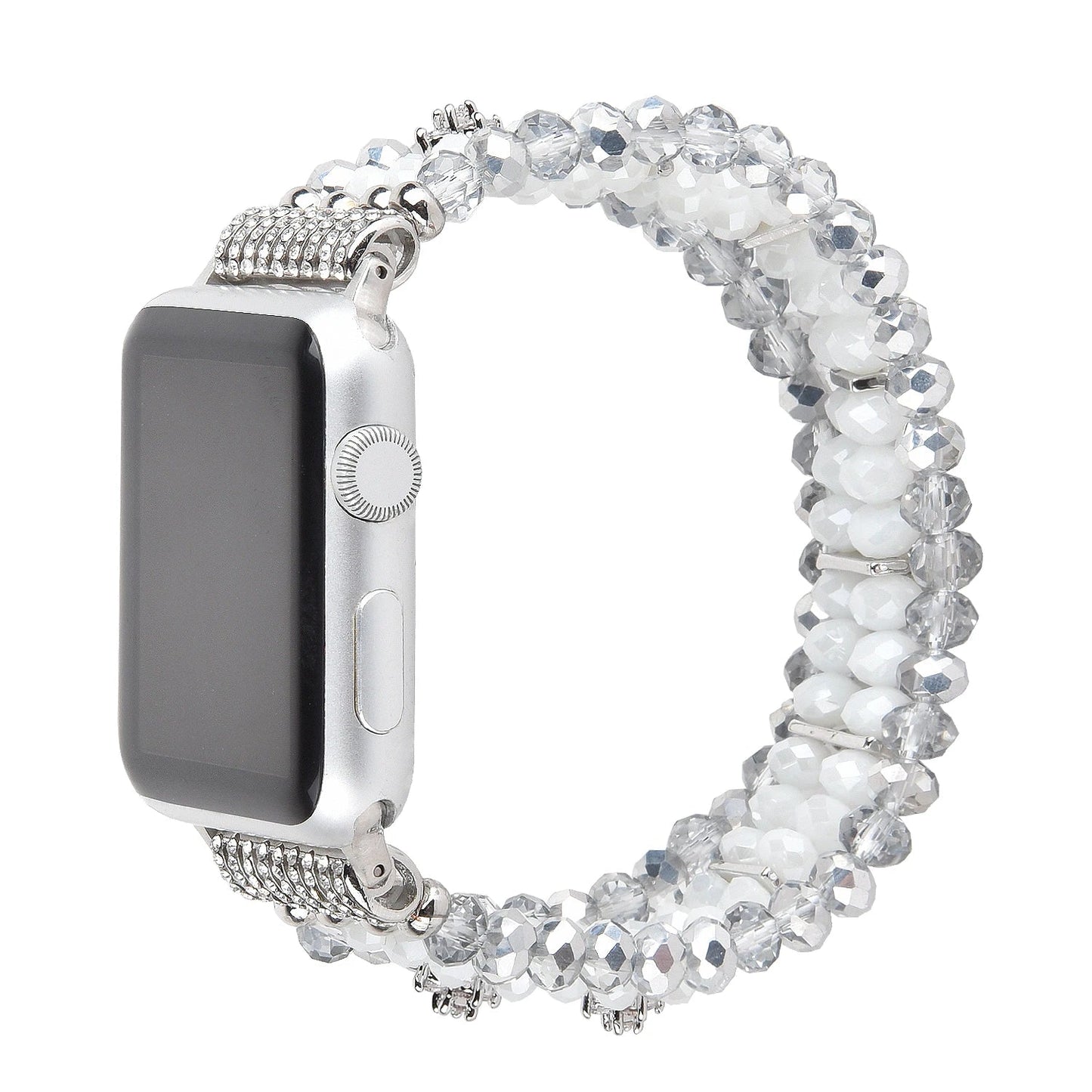 Jewelry Beaded Elastic Bracelet for Apple Watch Band iWatch Series Ultra/2/10/9/8/7/6/5/4/3/SE