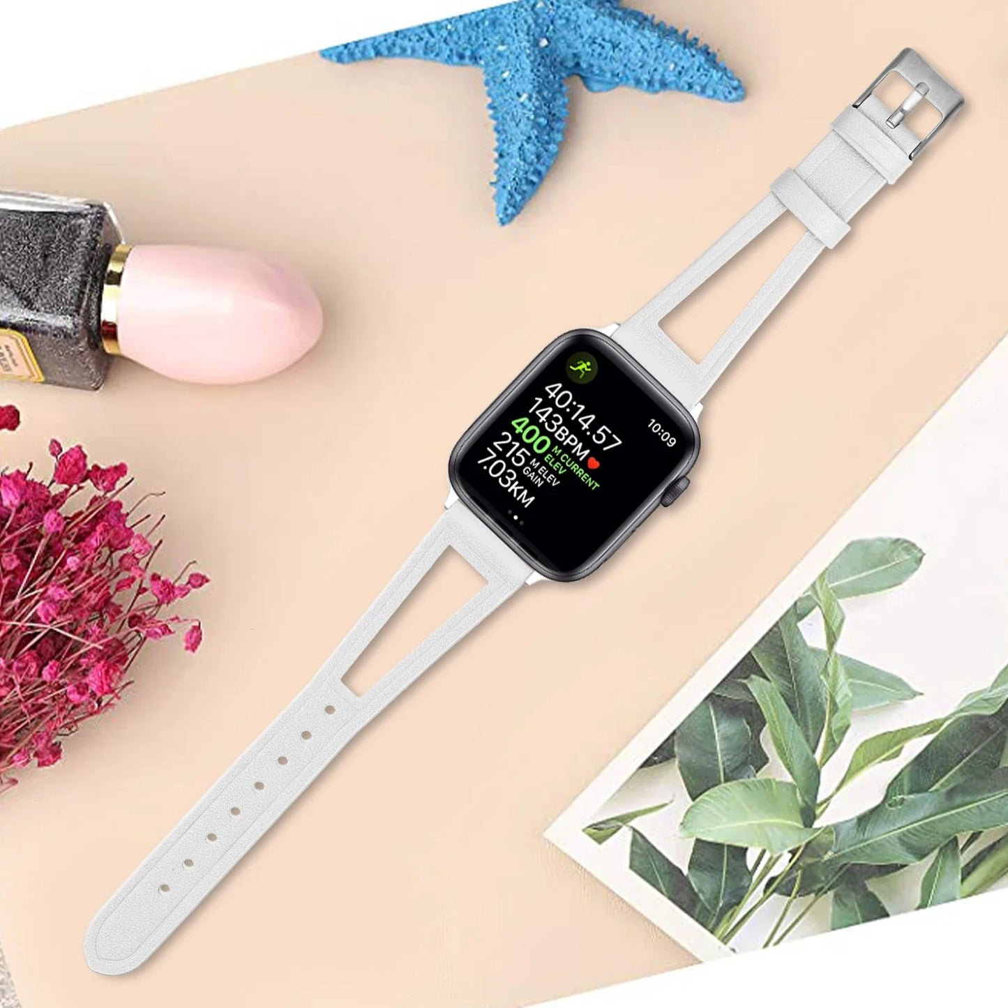 Leather Hollow Strap for Apple Watch Band iWatch Series Ultra/10/9/8/7/6/5/4/3/SE