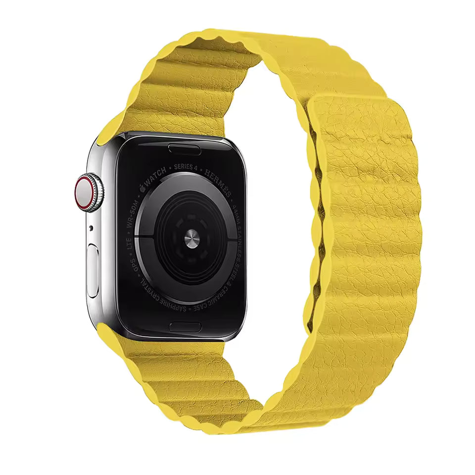 Magnetic Leather Loop Strap for Apple Watch Ultra Band 49mm 44mm 40mm 38mm 42mm 45mm 41mm Series 3/4/5/SE/7/8