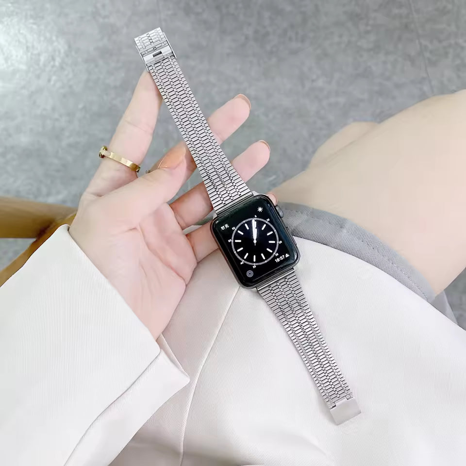 Milanese Stainless Steel Strap for Apple Watch Ultra2 Band 44mm 42mm 40mm 46mm 45mm 41mm Series 6/5/4/3/10/9/8/7/SE
