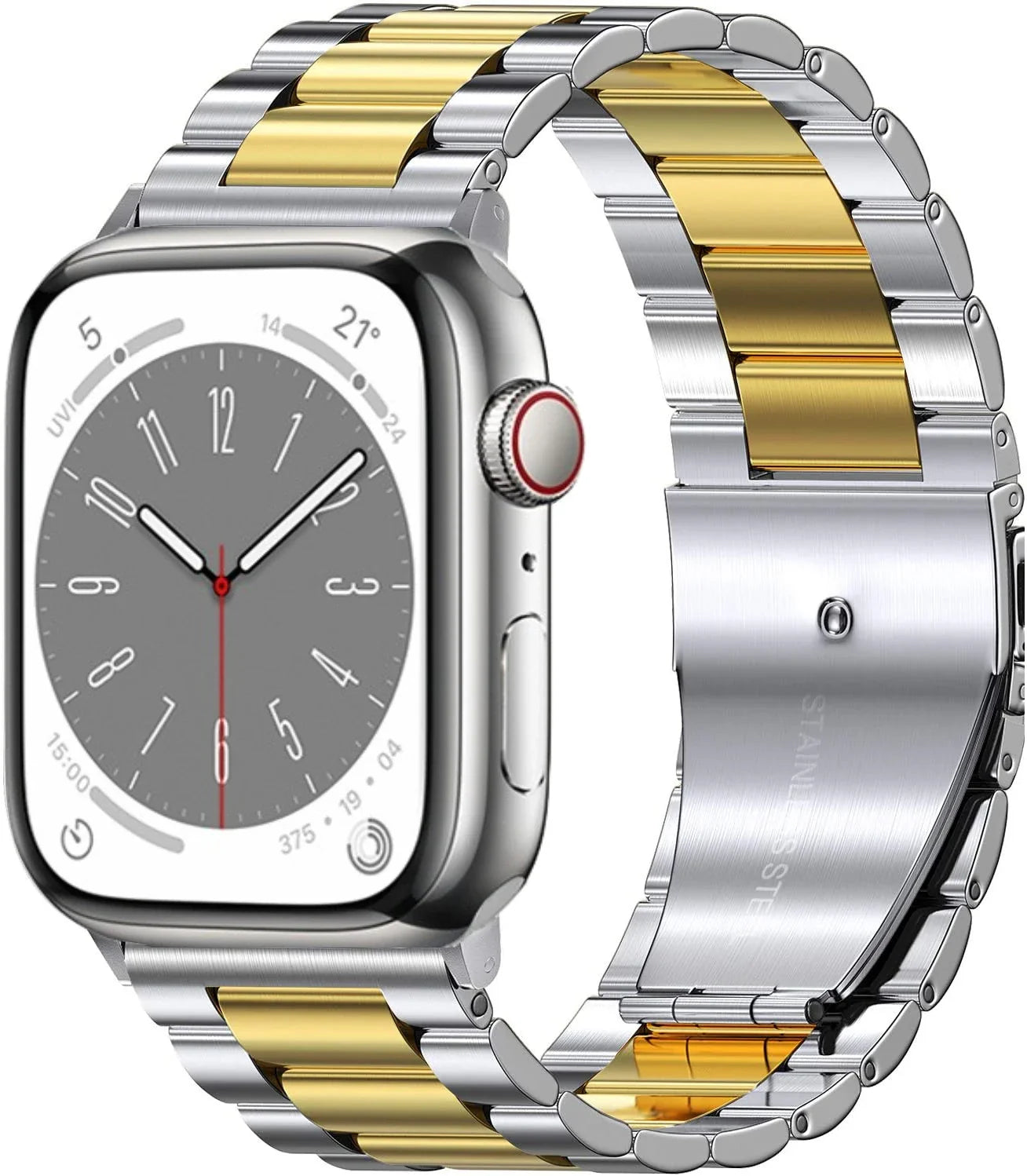 Stainless Steel Metal Bracelet for Apple Watch Band iWatch Series Ultra/10/9/8/7/6/5/4/SE