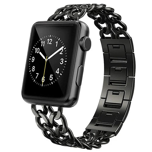 Stainless Steel Metal Links Bracelet for Apple Watch Band iWatch Series Ultra2/10/9/8/7/6/5/4/SE