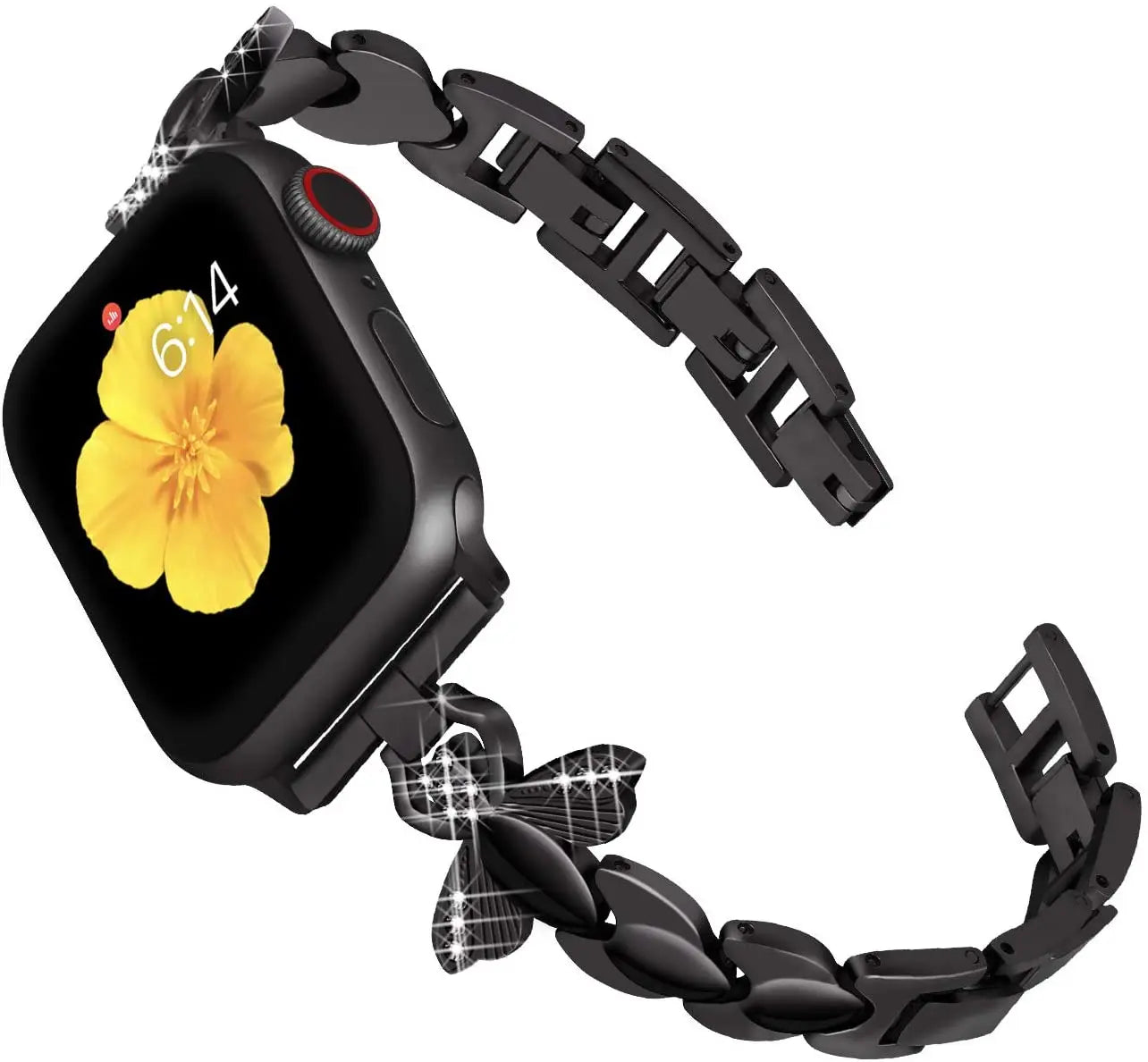 Women's Stainless Steel Diamond Bracelet for Apple Watch Band iWatch Series Ultra/10/9/8/7/6/5/4/3/SE