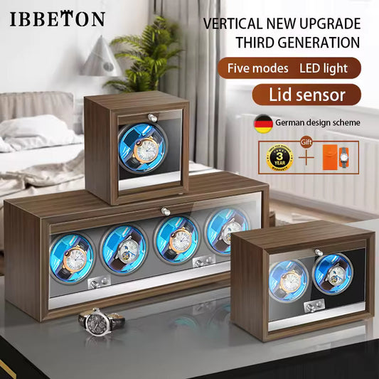 1/2/3/4/6 Slots High-End Automatic Watch Winder - Watch Box with Mabuchi Motor
