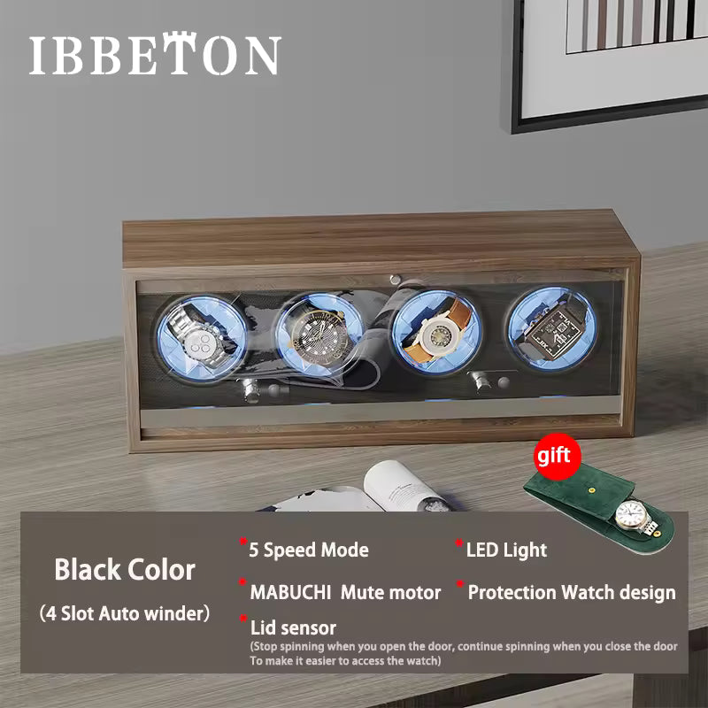 1/2/3/4/6 Slots High-End Automatic Watch Winder - Watch Box with Mabuchi Motor