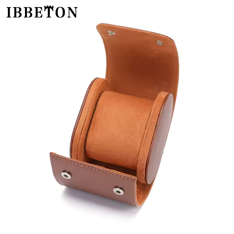 1/2/3 Slots Luxury Leather Watch Roll Case - Portable Travel Watch Organizer Gift for Men