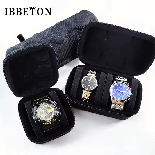 1/2/3 Slots Watch Case with Zipper - Portable Watch Storage