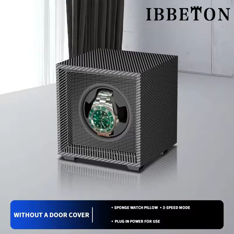 1/2/3/4/6 Slots Automatic Watch Winder - Luxury Carbon Fiber Texture Watch Box with Mute Motor