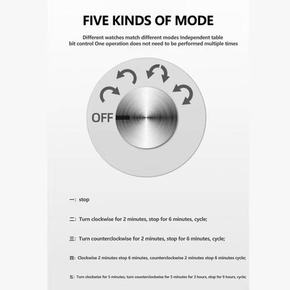 1/2/4/6 Slots Mechanical Wooden Watch Winder - Luxury Wood Watch Box with LED Light and Sensor