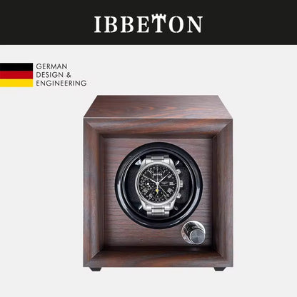 1/2/4/6 Slots Mechanical Wooden Watch Winder - Luxury Wood Watch Box with LED Light and Sensor