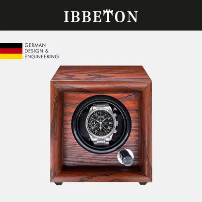 1/2/4/6 Slots Mechanical Wooden Watch Winder - Luxury Wood Watch Box with LED Light and Sensor