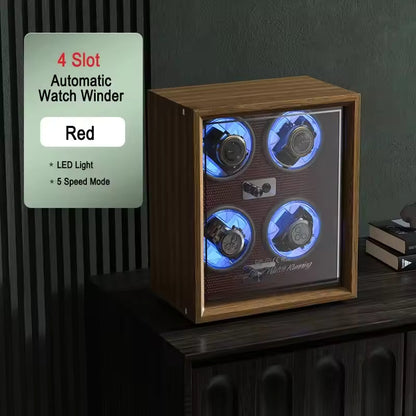 1/2/4 Slots Automatic Watch Winder - Anti-Magnetic Watch Box with Quiet Japanese Motor