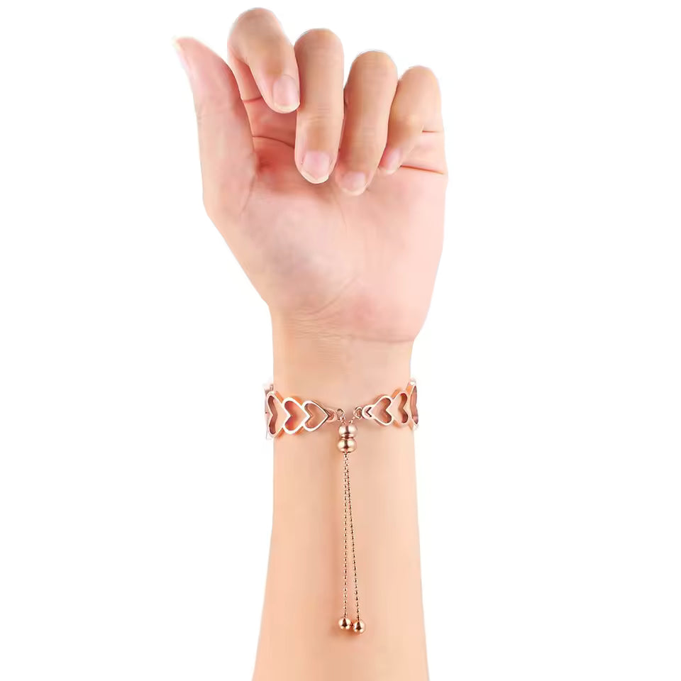 Heart Shaped Metal Bracelet for Apple Watch Ultra Band 49mm 45mm 44mm 41mm 40mm 46mm 42mm Series 9/8/7/6/5/4/10/SE