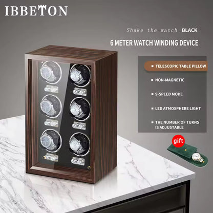 2/4/6 Slots High-End Automatic Watch Winder - Luxury Watch Box with Mabuchi Motor