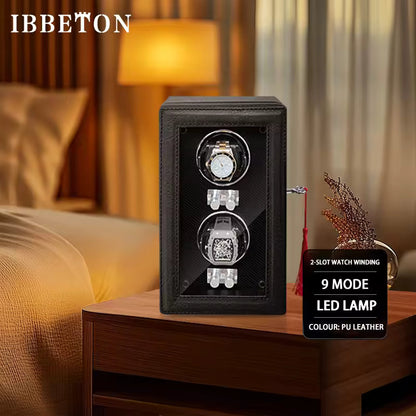 2/4/6 Slots Luxury Leather Watch Winder - High-End Watch Box with Mabuchi Silent Motor