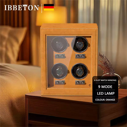 2/4/6 Slots Luxury Leather Watch Winder - High-End Watch Box with Mabuchi Silent Motor