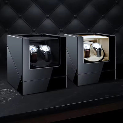 2-Slot Automatic Watch Winder with Mabuchi Mute Motor - Luxury Watch Box Organizer