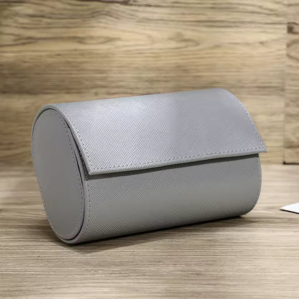2-Slot High Quality Leather Watch Roll Case - Watch Storage for Men & Women