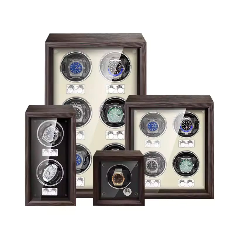 4-Slot Automatic Watch Winder - Luxury Wood Watch Box with Mabuchi Motor