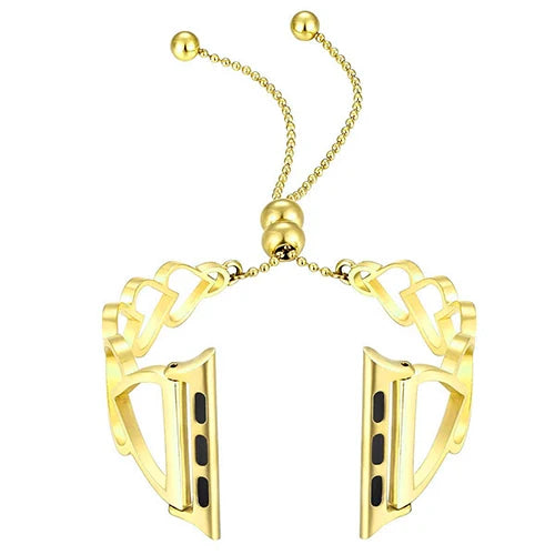 Heart Shaped Metal Bracelet for Apple Watch Ultra Band 49mm 45mm 44mm 41mm 40mm 46mm 42mm Series 9/8/7/6/5/4/10/SE