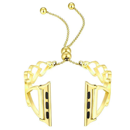 Heart Shaped Metal Bracelet for Apple Watch Ultra Band 49mm 45mm 44mm 41mm 40mm 46mm 42mm Series 9/8/7/6/5/4/10/SE