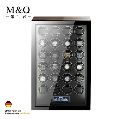 Luxury Automatic Watch Winder Safe with Mabuchi Motor, LCD Touch Screen, and Remote Control