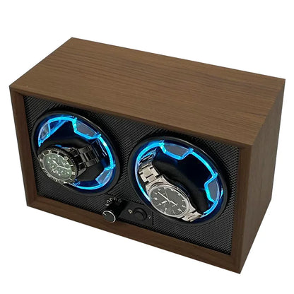 Luxury Wooden Automatic Watch Winder Box - USB Powered with Quiet Motor for Mechanical Watches