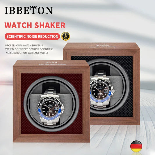 High-End Luxury Wood Watch Winder - Single Slot Automatic Watch Box with Mabuchi Motor