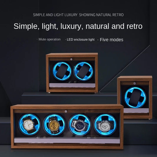 High-End Automatic Watch Winder with Start/Stop Function, Antimagnetic Protection