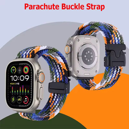 Parachute Braided Nylon Strap for Apple Watch Band iWatch Series Ultra/3/2/11/10/9/8/7/6/SE