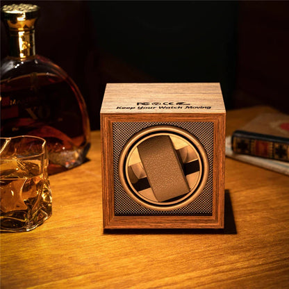 Single Slot High-End Watch Winder - Luxury Watch Box with Mabuchi Motor
