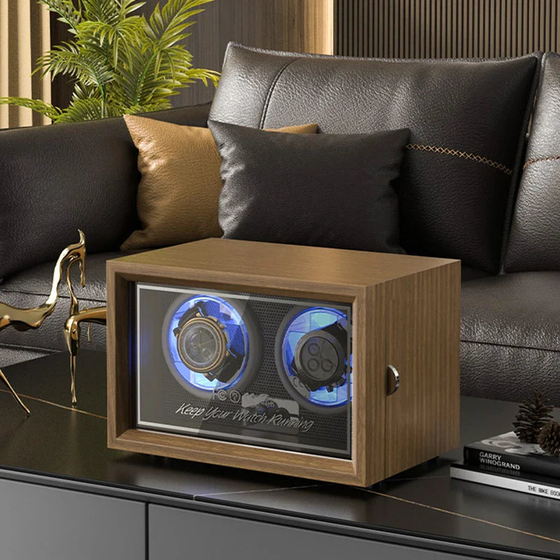 High-End Luxury Wood Watch Winder - 2/4/6 Slot Automatic Watch Box with Mabuchi Motor