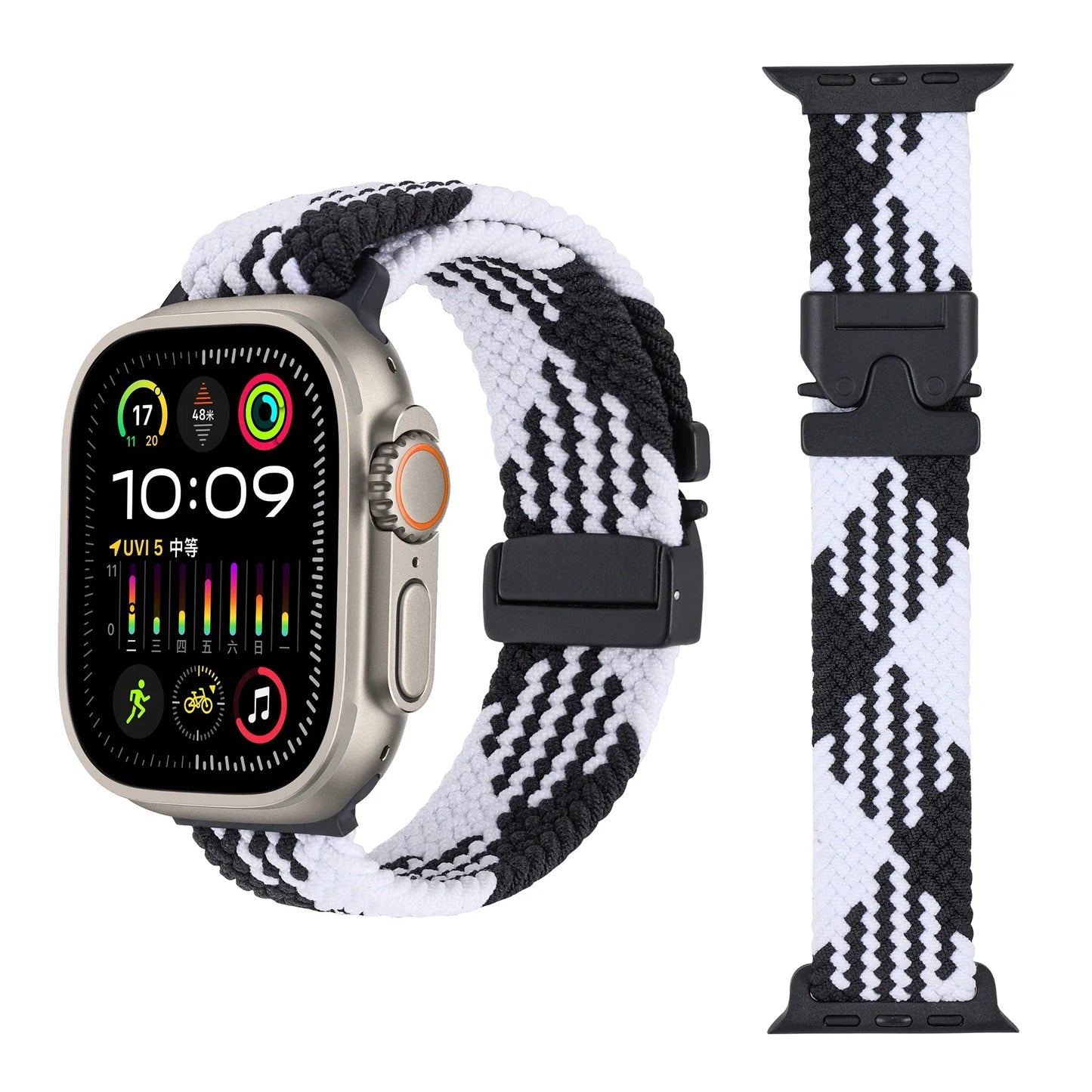 Parachute Braided Nylon Strap for Apple Watch Band iWatch Series Ultra/3/2/11/10/9/8/7/6/SE