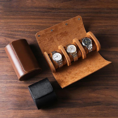 3 Slot Watch Roll Travel Case