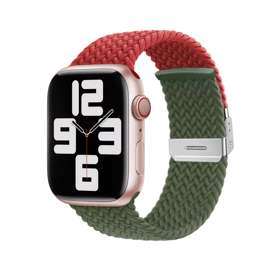 Adjustable Braided Nylon Strap for Apple Watch Ultra Band 49mm 46mm 45mm 44mm 41mm 42mm 40mm Series 11/10/9/8/7/6/5/SE