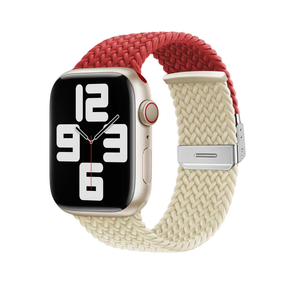Adjustable Braided Nylon Strap for Apple Watch Ultra Band 49mm 46mm 45mm 44mm 41mm 42mm 40mm Series 11/10/9/8/7/6/5/SE