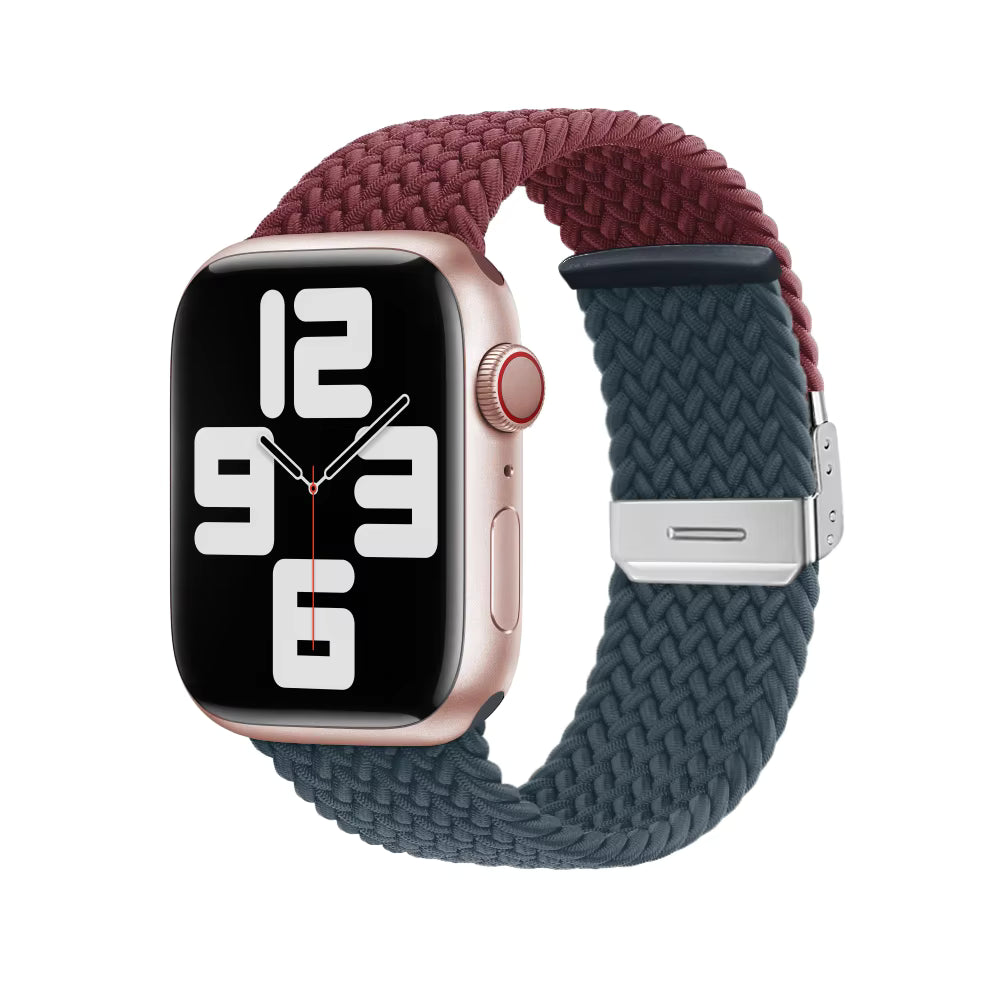 Adjustable Braided Nylon Strap for Apple Watch Ultra Band 49mm 46mm 45mm 44mm 41mm 42mm 40mm Series 11/10/9/8/7/6/5/SE