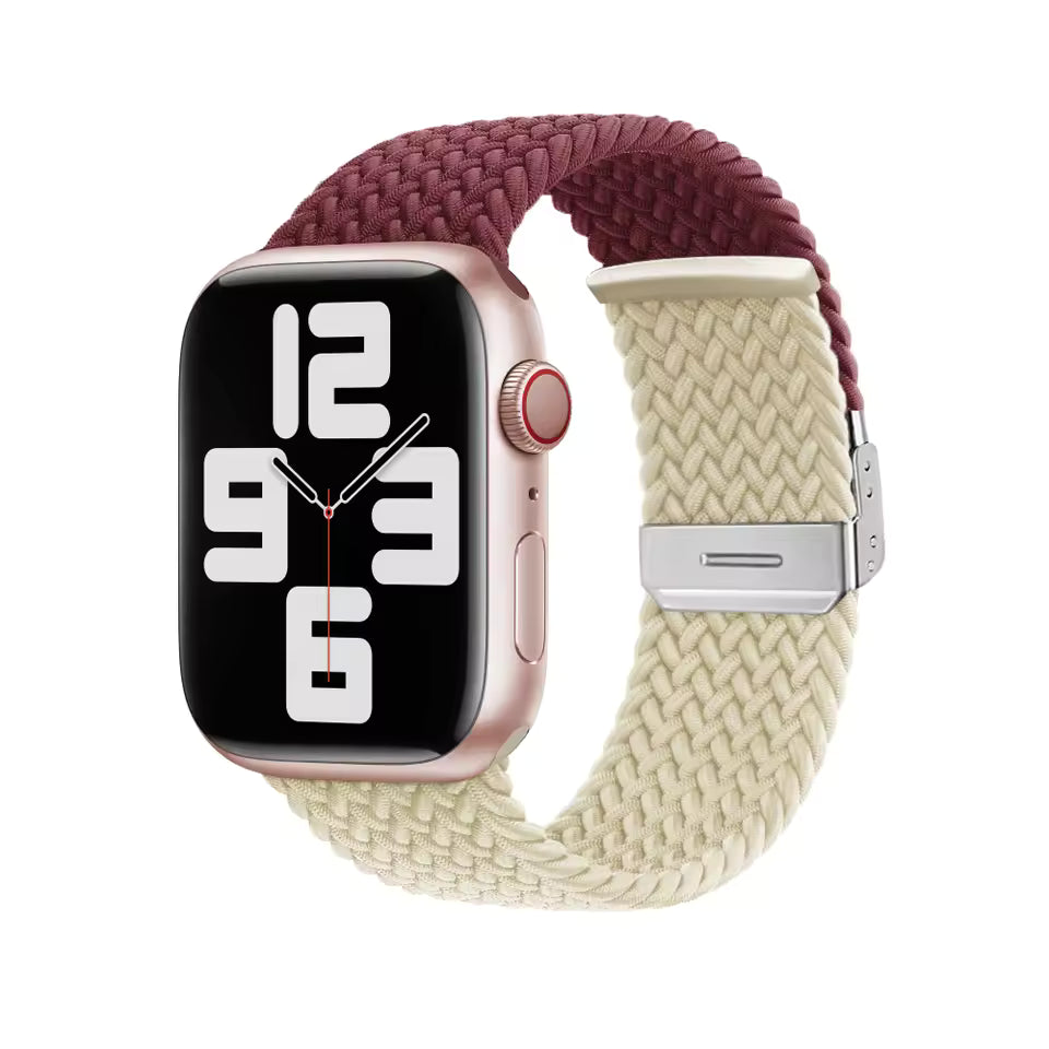 Adjustable Braided Nylon Strap for Apple Watch Ultra Band 49mm 46mm 45mm 44mm 41mm 42mm 40mm Series 11/10/9/8/7/6/5/SE