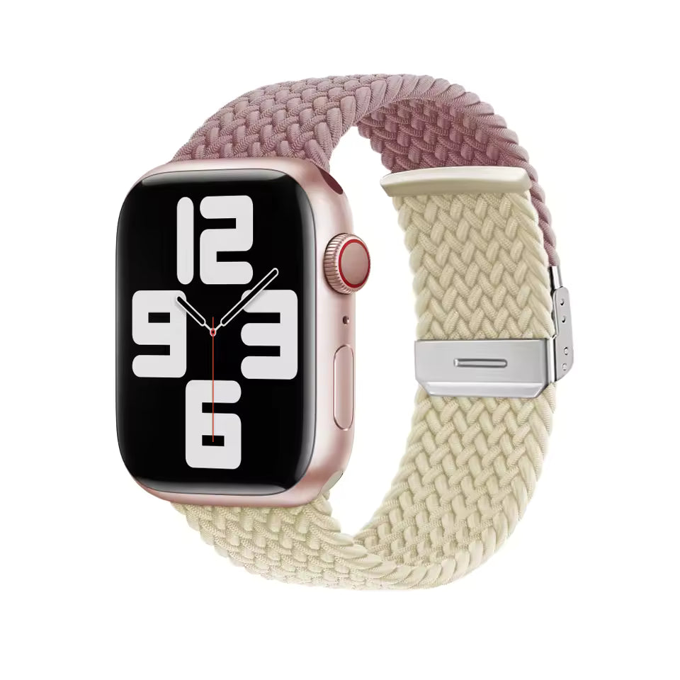 Adjustable Braided Nylon Strap for Apple Watch Ultra Band 49mm 46mm 45mm 44mm 41mm 42mm 40mm Series 11/10/9/8/7/6/5/SE