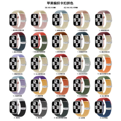 Adjustable Braided Nylon Strap for Apple Watch Ultra Band 49mm 46mm 45mm 44mm 41mm 42mm 40mm Series 11/10/9/8/7/6/5/SE