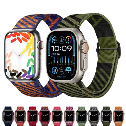 Adjustable Nylon Strap for Apple Watch Band iWatch Series Ultra/11/10/9/8/7/6/5/4/SE