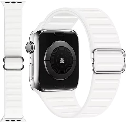 Adjustable Silicone Bracelet for Apple Watch Band iWatch Series Ultra/2/10/9/8/7/6/5/4/SE2