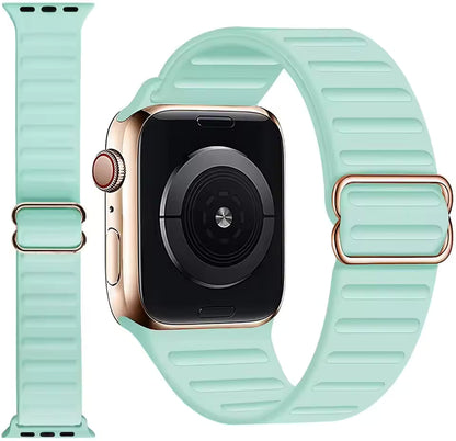 Adjustable Silicone Bracelet for Apple Watch Band iWatch Series Ultra/2/10/9/8/7/6/5/4/SE2