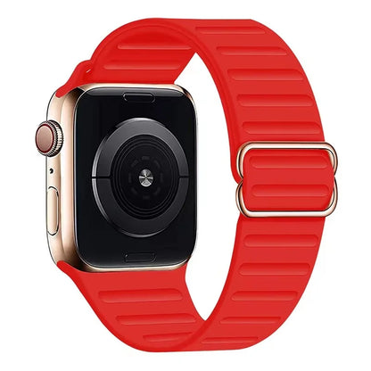 Adjustable Silicone Bracelet for Apple Watch Band iWatch Series Ultra/2/10/9/8/7/6/5/4/SE2