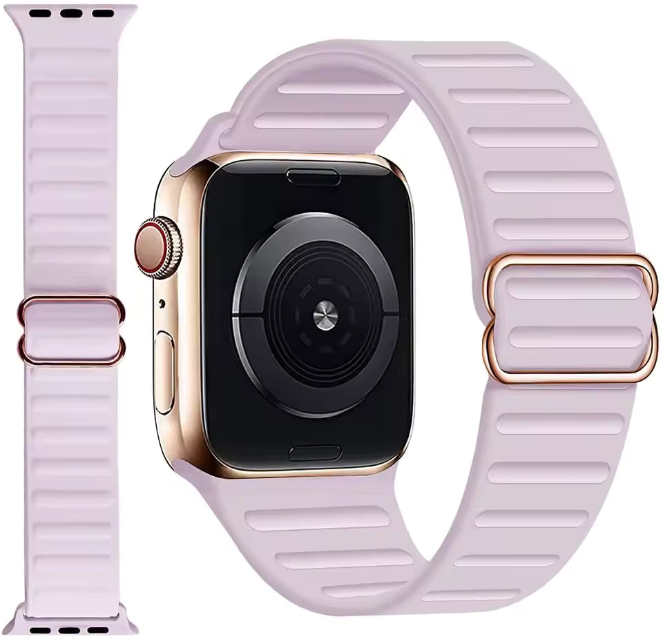 Adjustable Silicone Bracelet for Apple Watch Band iWatch Series Ultra/2/10/9/8/7/6/5/4/SE2