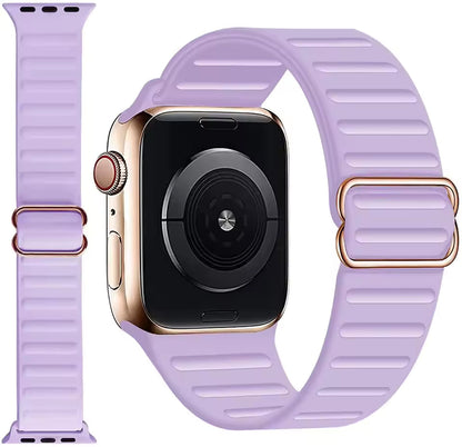 Adjustable Silicone Bracelet for Apple Watch Band iWatch Series Ultra/2/10/9/8/7/6/5/4/SE2