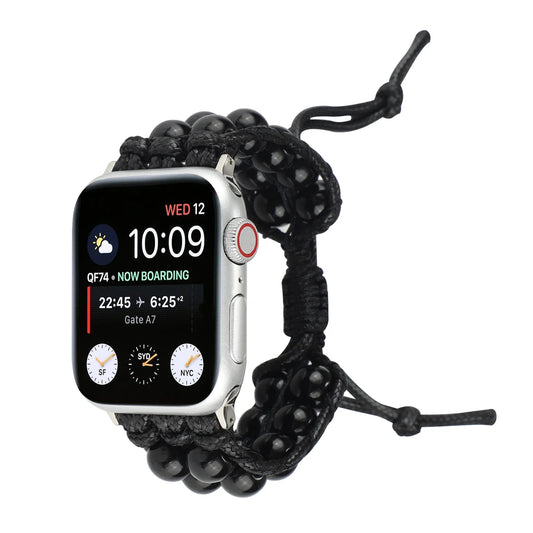 Agate Jewelry Braided Bracelet for Apple Watch Band iWatch Series Ultra2/10/9/8/7/6/5/4/SE