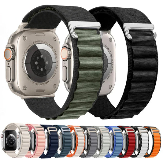 Alpine Nylon Sports Bracelet for Apple Watch Ultra3 Band 46mm 49mm 45mm 41mm 44mm 40mm 42mm Series 11/10/9/8/7/6/5/4/3/SE